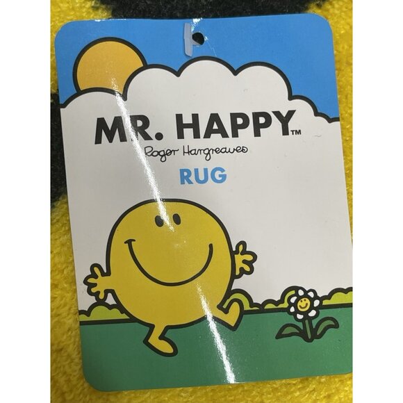 RARE Vintage 2010 Mr Men Mr. Happy Roger Hargreaves Rug NOS W/tags - Picture 8 of 9